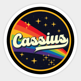 Cassius // Rainbow In Space Vintage Style Sticker